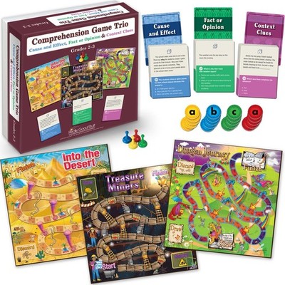 Comprehension Game Trio: Cause and Effect, Fact or Opinion & Context Clues Gr...