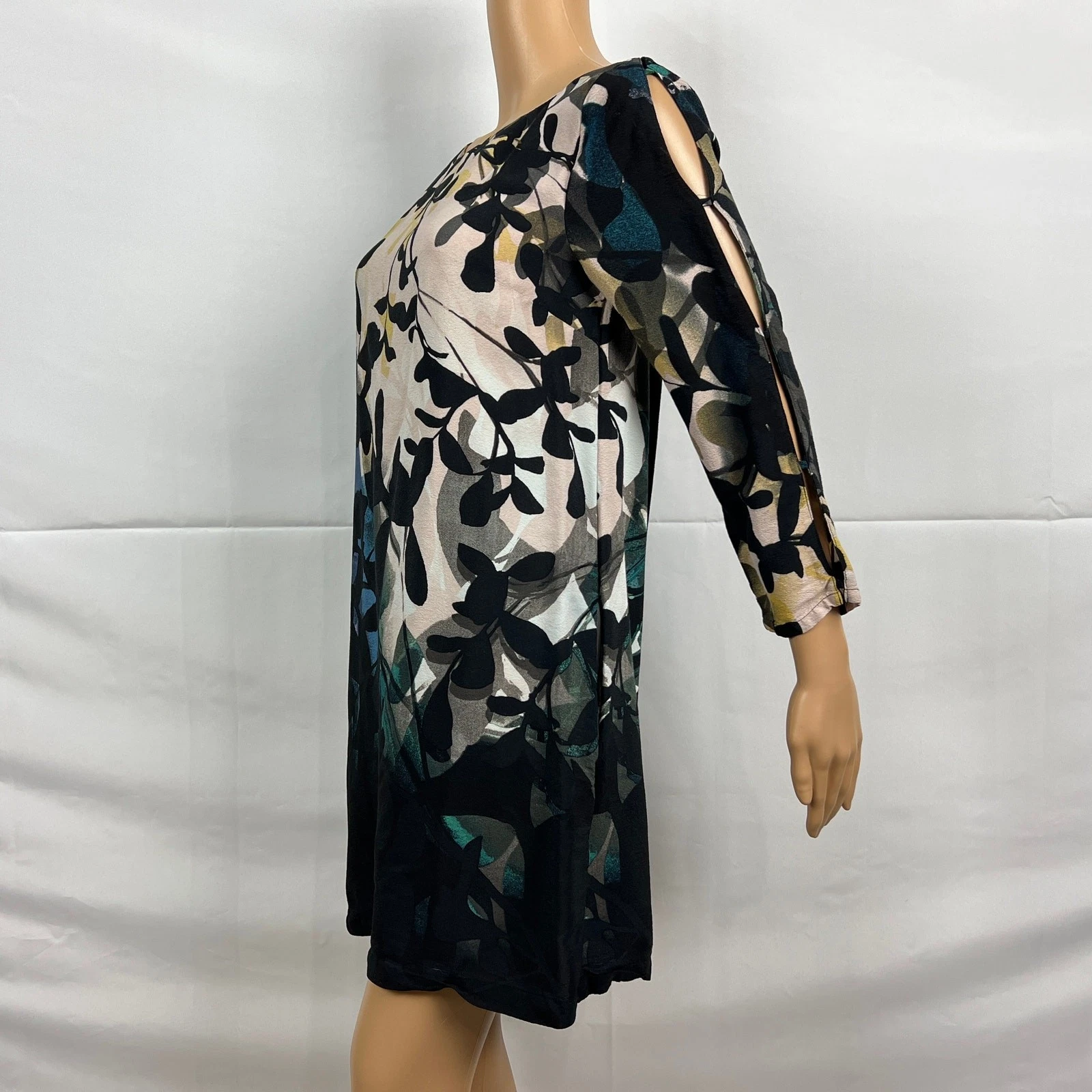 VETEMENTS Abito Anthropologie Maeve MEDIUM ombreggiato giardino stampa floreale spalle fredde tubino