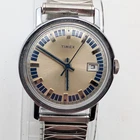 1974 Timex Mercury Calendar 33mm Manual Wind Watch 16562 02574 M25 Date