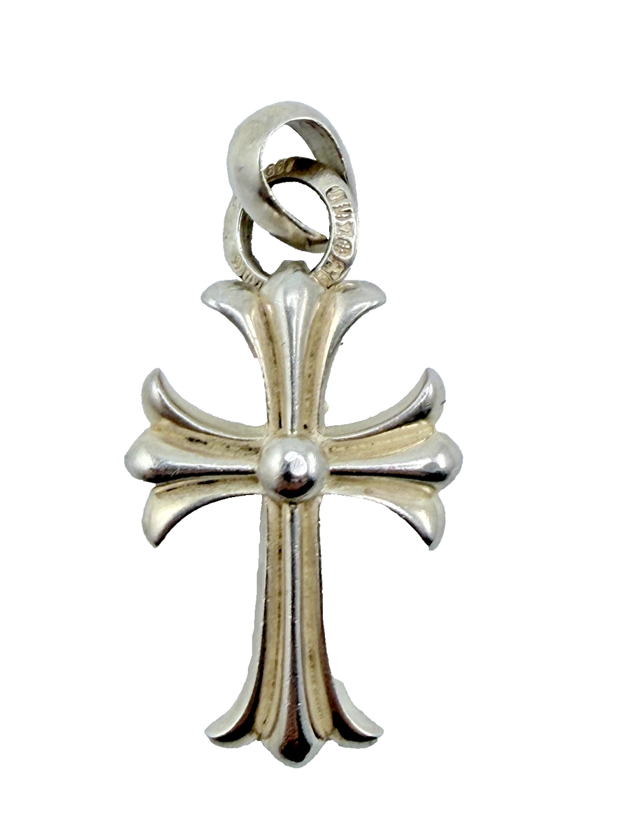 小物 CHROME HEARTS Chrome Hearts Monica Leather Large Cross Dagger Zip Handbag - SRM