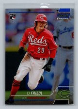 2022 Stadium Club Chrome TJ Friedl REFRACTOR ROOKIE CARD #171/199. rookie card picture