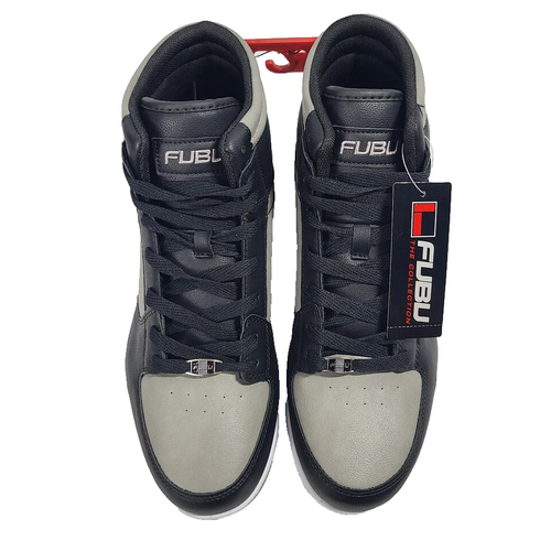 Fubu Heritage Size 8 Men's Basketball High Top Tennis Shoes Sneakers Gray Blk - Picture 11 of 24