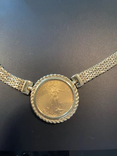 $25 Liberty Coin Pendant Necklace With Chain