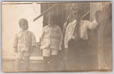 Family Portrait Quebec Canada Real Photo Postcard RPPC Children Edmond Jean