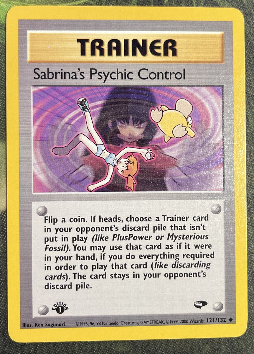 1st Edition Sabrina's Psychic Control 121/132 - Gym Challenge