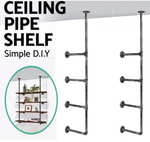 Industrial Diy Ceiling Pipe Wall Shelf Vintage Hung Bracket