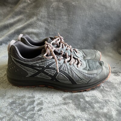 Asics Frequent Trail Sneakers Womens Size 9 1/2 Grey Lace Up Running Shoes