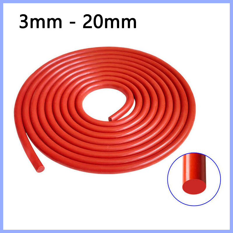 Red Solid Silicone Rubber Sealing Strip Round O Ring Cord Seal