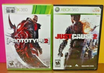 Just Cause 2 + Prototype 2   - XBOX 360 Game Lot  - Tested + Working