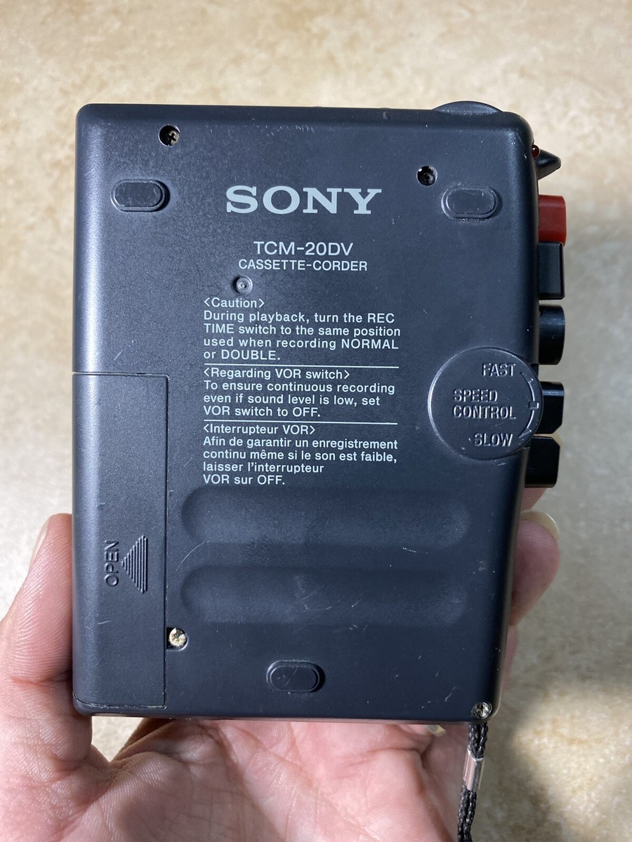 Sony Cassette-Corder TCM-20DV 2X Rec Time VOR Voice Operated Sony Cassette-Corder TCM-20DV 2X Rec Time VOR Voice Operated