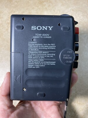 Sony Cassette-Corder TCM-20DV 2X Rec Time VOR Voice Operated