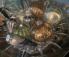 Isaac Mizrahi Live Mercury Glass  More Christmas Ornaments 2015 Set of 11