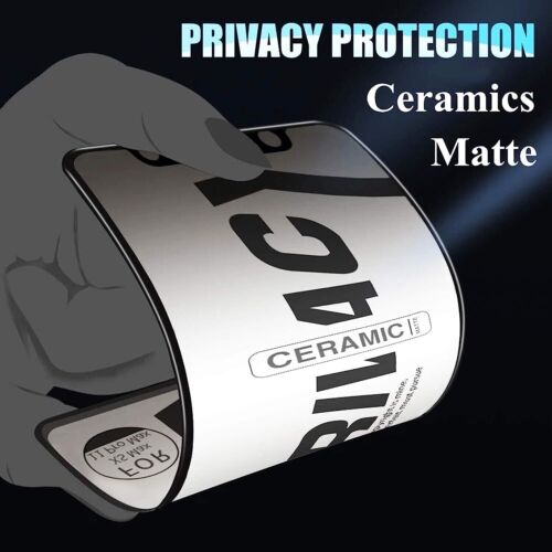 Pellicola in Vetro Temperato Ceramic PRIVACY OPACA Flessibile 9D per iPhone 15 - Foto 1 di 12