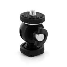 1/4" 360 Mini Ball Head Hot Shoe Adapter Cradle Holder Bracket fo Camera Tripod
