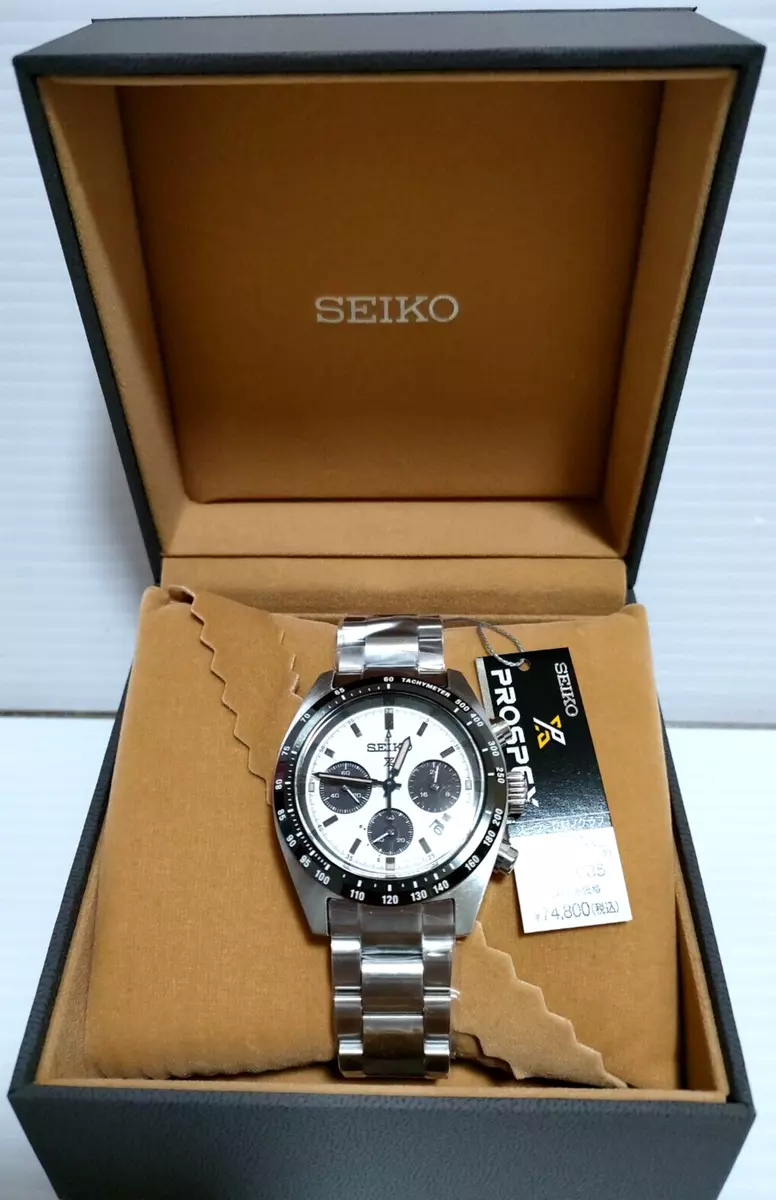 SEIKO SBDL085 SPEEDTIMER Watch Prospex Solar Chronograph Panda Men's Silver  JP