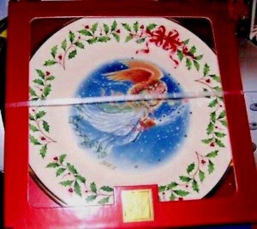 LENOX 2003 HOLIDAY ANGEL PLATE annual NEW in BOX First Quality Made in the USA - Picture 2 of 4