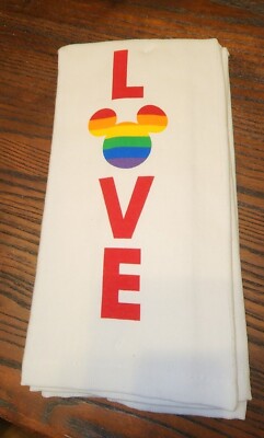 Mickey Mouse Rainbow Disney PRIDE LOVE Kitchen Towels Two Pack Set  display picture 1
