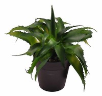 KüNstliche Aloe Vera 18Cm Im Blumentopf Kunstpflanze Zimmerpflanze Dekopflanze