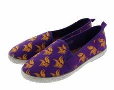 FOCO NFL Women's Minnesota Vikings Espadrille Canvas Shoe