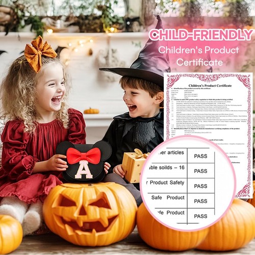 Toddler Purse Girl Gift Mini Mouse Ears Bow Purse Black A Girls Birthday Gift - Picture 2 of 8