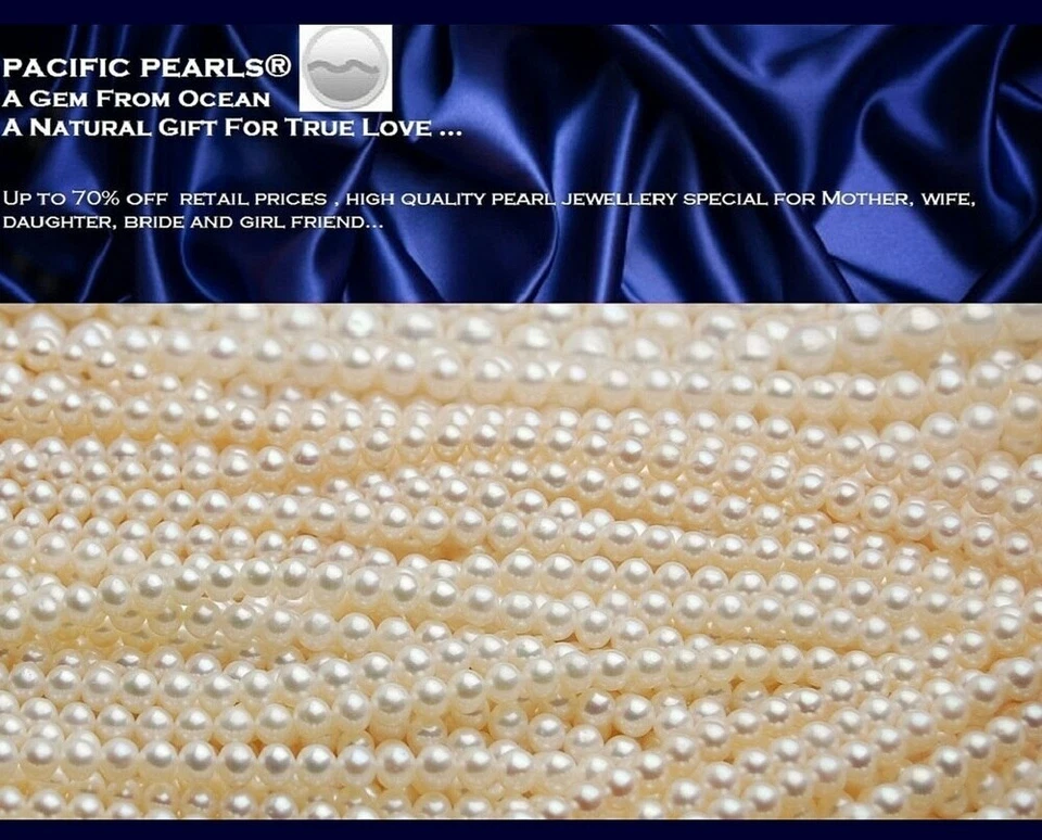 pacific pearls® 11 mm Freshwater Silver Baroque Vintage pearl bracelets for sale - Image 4 of 4