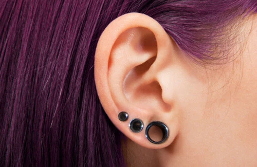 Single Flare Black Glass Plugs | 16G - 1