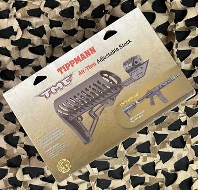NEW Tippmann TMC Air-Thru Adjustable Stock - Black