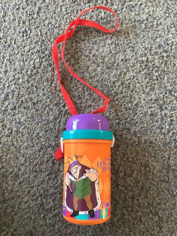 NWT Disney’s Hunchback of Notre Dame 16 OZ Canteen with Red Strap-E