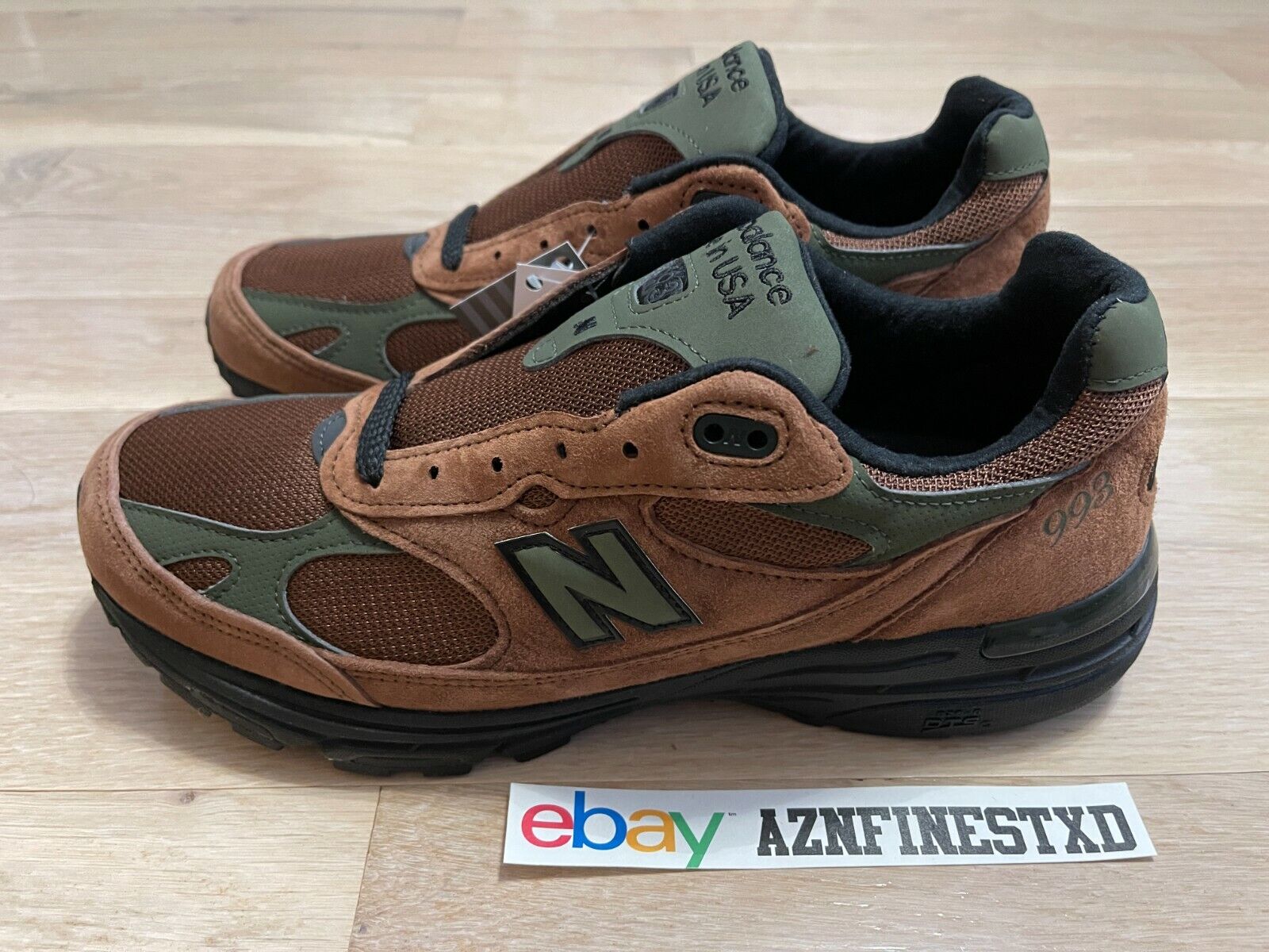 Armario Astronave Intensivo NEW New Balance 993 Aime Leon Dore Brown Beef &amp; Broccoli Size 4-12 IN  HAND | eBay