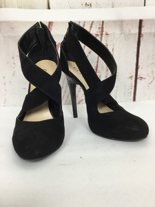 guess black suede heels