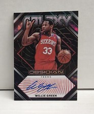 WILLIE GREEN 2022-23 Obsidian RED ETCH ~ AUTO #'d /5 ~ Philadelphia 76ers