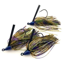 3-Pack Hand-Tied 1/4-oz. Pumpkin Fry Chaser Swim Jigs