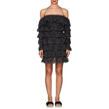 BNWT Zimmermann Painted Heart Love Mini Dress Size 1 CHARCOAL RRP $1750 USD