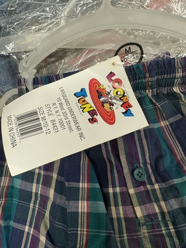 Vintage 1991 Looney Tunes Boxers Sleep Shorts TAZ MARVIN Bugs KIDS RARE* - Picture 2 of 19