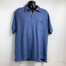 Orvis Men's Striped Cotton Short Sleeve Polo Shirt Size XL