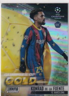Topps Chrome Stadium Club GG-KD Konrad De La Fuente Glimpse of Gold Rookie RC