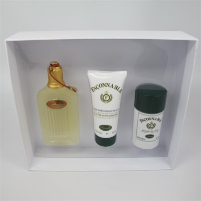 FACONNABLE MEN Set: 3.3 oz EDT Spray, 3.3 oz A/S Balm & Deo Stick **SEE NOTES**