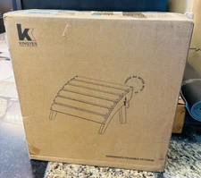 JEAREY HDPE Folding Ottoman for Adirondack chair 1 Light Blue Hdpe Ottoman