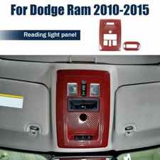 Front Rear Reading Light Panel Cover Trim for Dodge RAM 1500 2010-15 Red Carbon