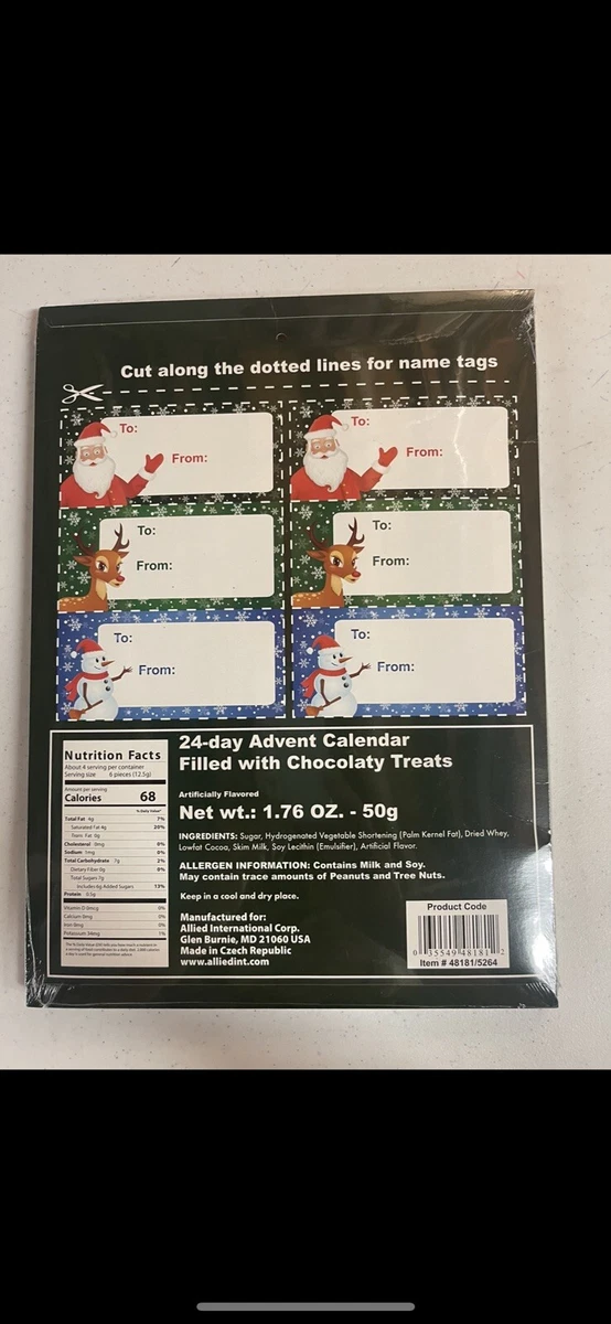 Holly 24 Day Advent Calendar Filled With Chocolaty Treats New SKU GT | eBay