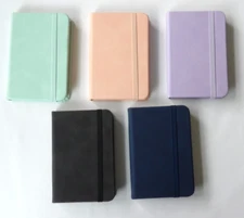 NEW Artificial Leather Mini Pocket Notebook with Pen