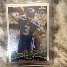 Topps 2012 Chrome Russell Wilson Seattle Seahawks Rookie #40 NFL Card. rookie card picture