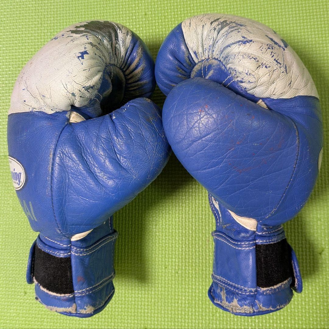 Winning Boxing Gloves 10oz Blue Old Amateur Model Japan Used