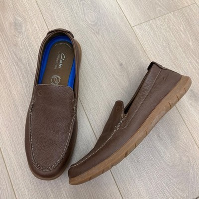 Clarks Collection Mens Brown Leather Loafers Slip On Shoes 11.5 M 261769547105