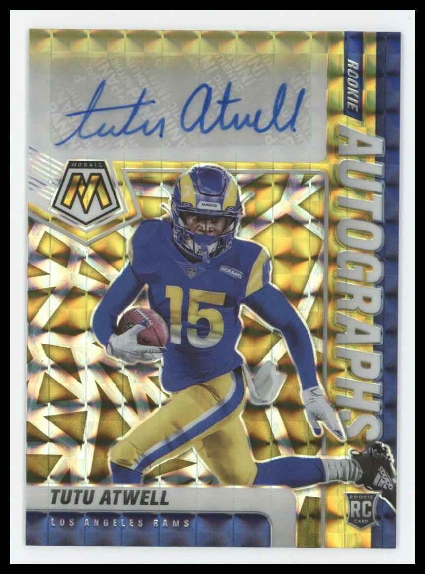 Tutu Atwell Panini Mosaic Rookie Autographs Mosaic #RA20 Gold Mosaic