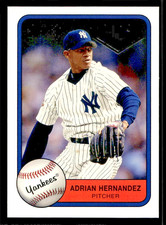 2001 FLEER PLATINUM EDITION FOIL PARALLEL #576 ADRIAN HERNANDEZ YANKEES SSP #/21