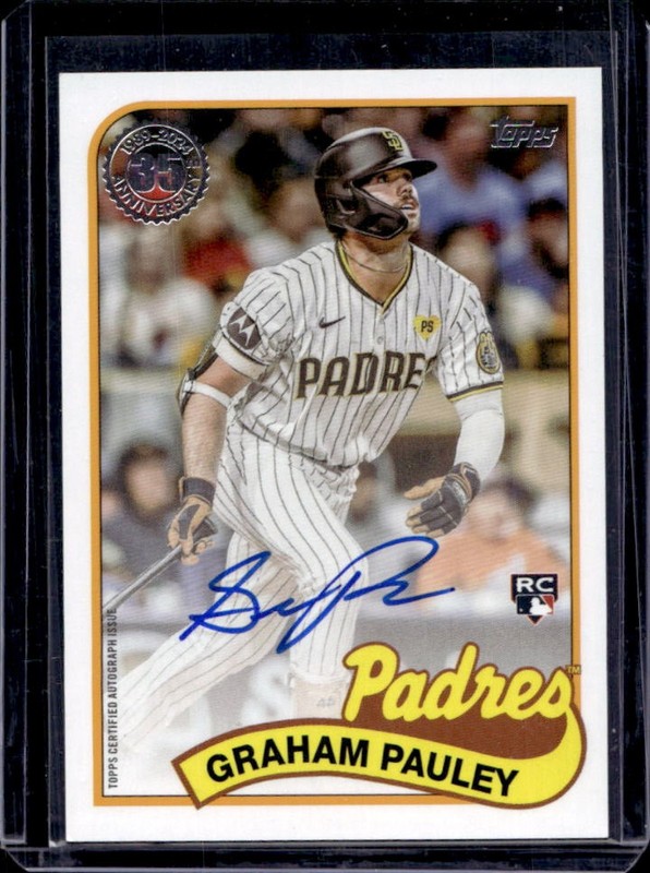 2024 Topps Update Graham Pauley 1989 Auto Autograph RC Rookie #89AU-GRP Padres