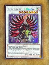 Yugioh Black-Winged Dragon L5DD-ENS03 Secret Rare 1st Ed Chibi Art NM