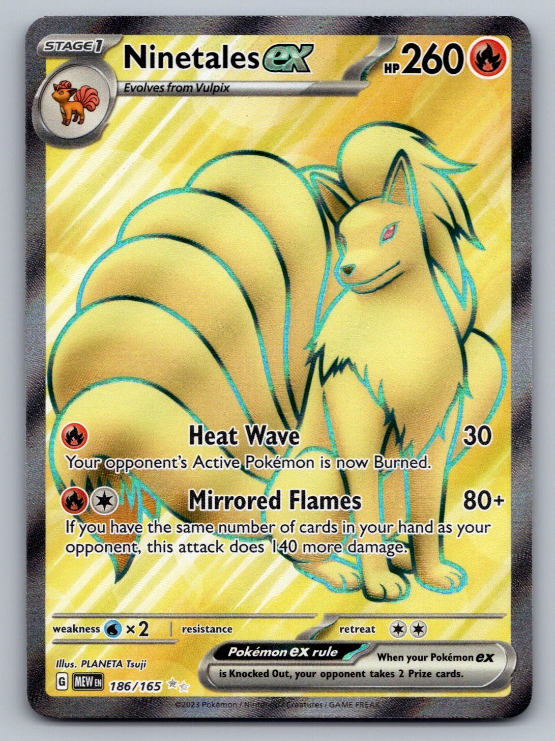 Ninetales ex Holo Ultra Rare SV: Scarlet & Violet 151 186/165 NM