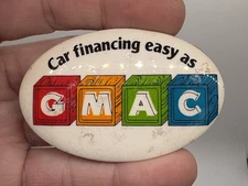 Vtg 1980s "Car Financing Easy As GMAC" General Motors 2.75” Pin Pinback Button